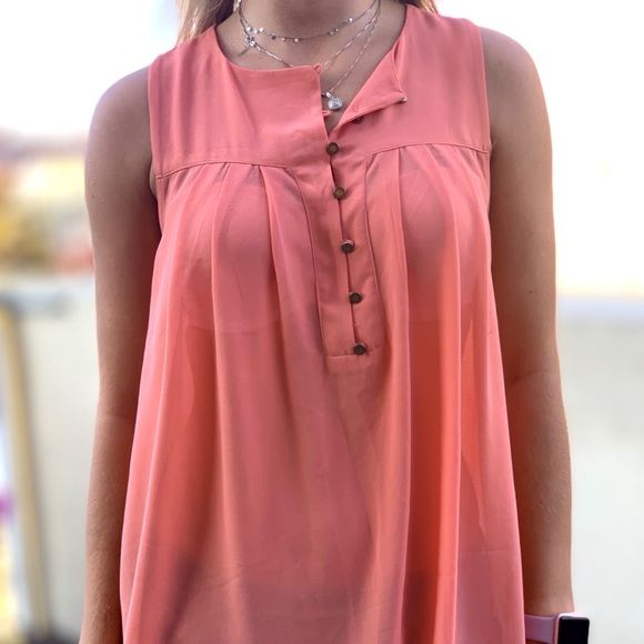 coral blouse forever 21